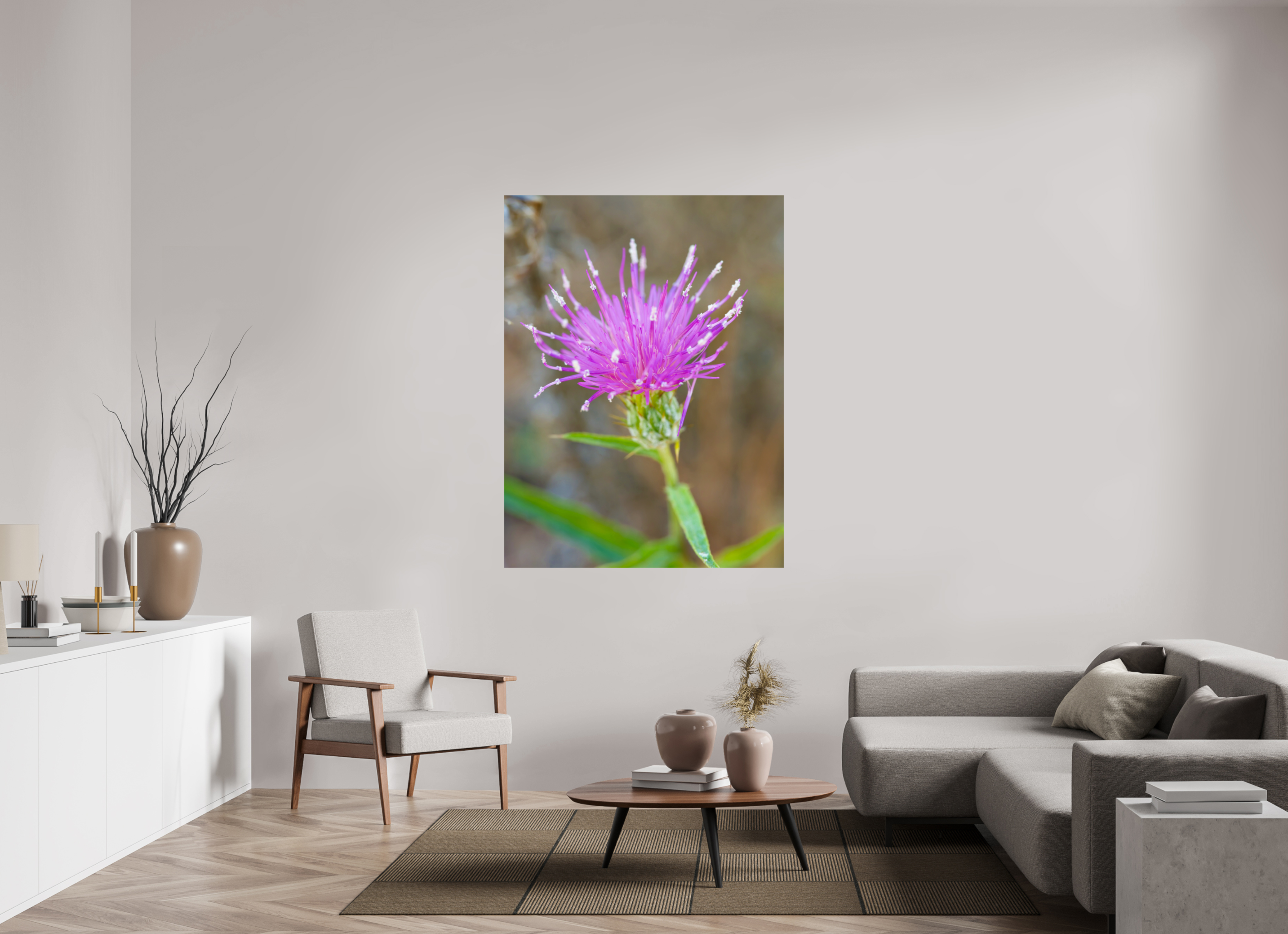 45 x 60″, Photo Print On Fuji Crystal DP II Purple Thistle