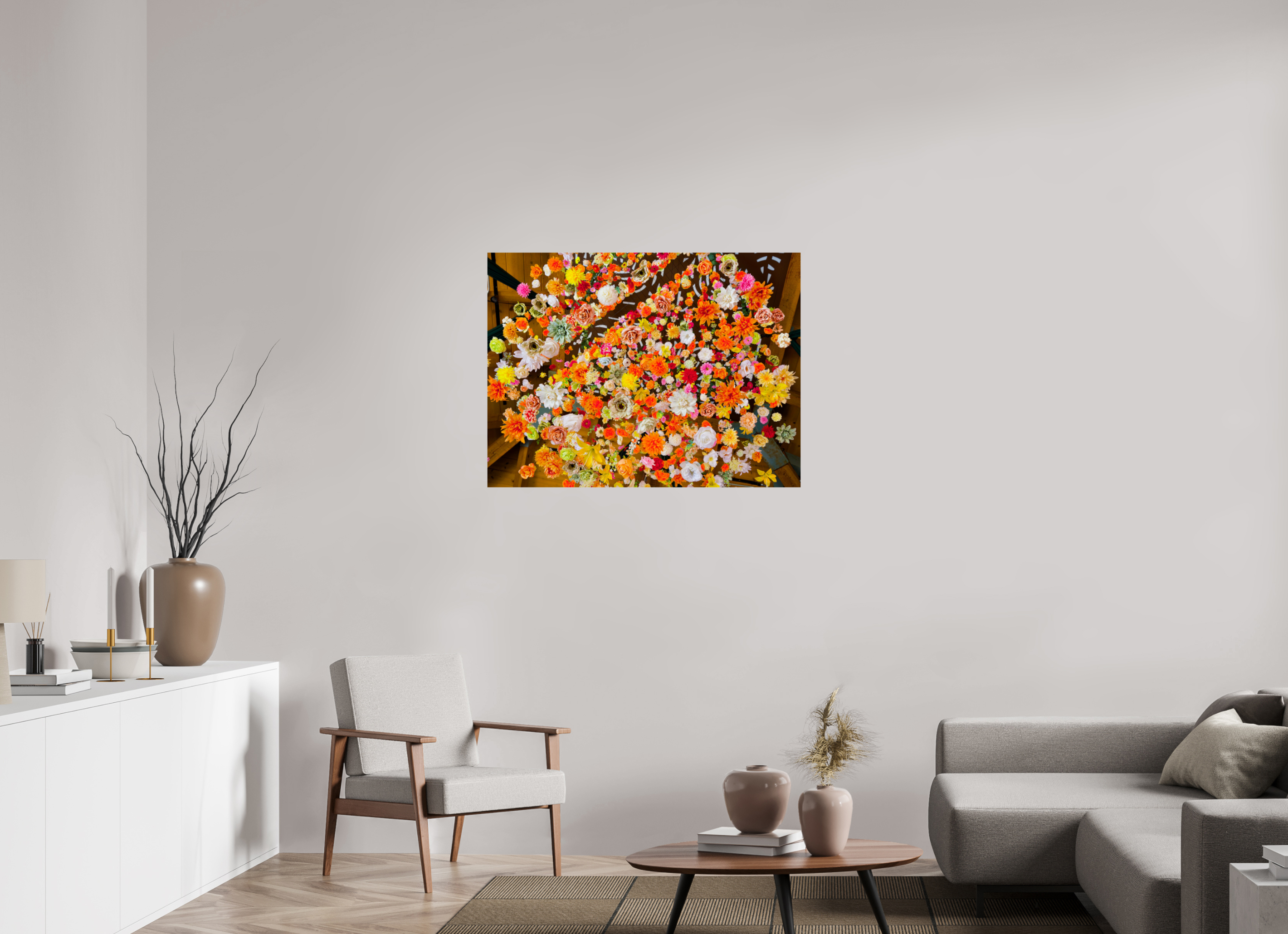 40 x 30″, Photo Print On Fuji Crystal DP II Raining Flowers
