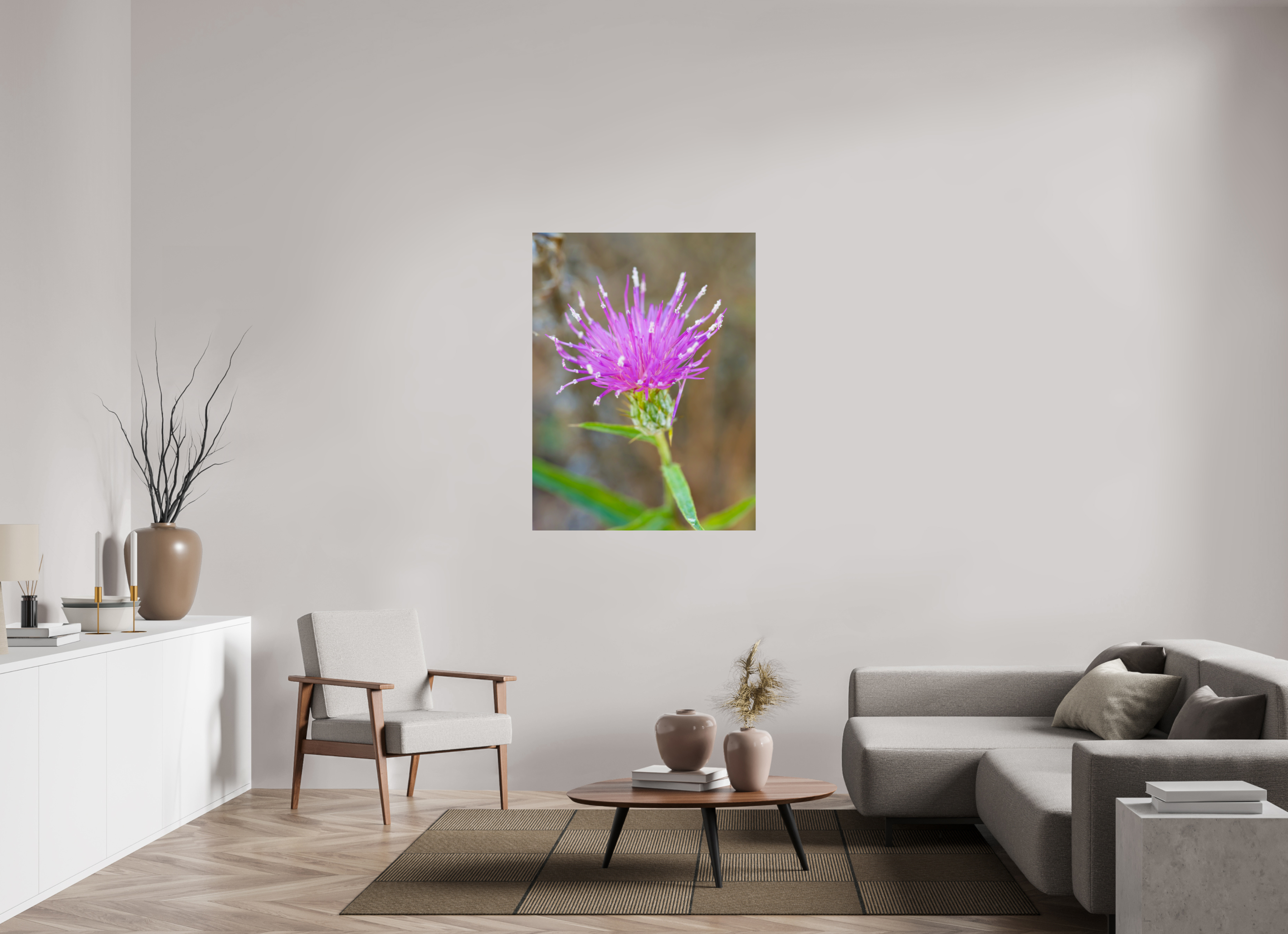 36 x 48″, Metalic Photo Print on Fuji Crystal Pearl Purple Thistle