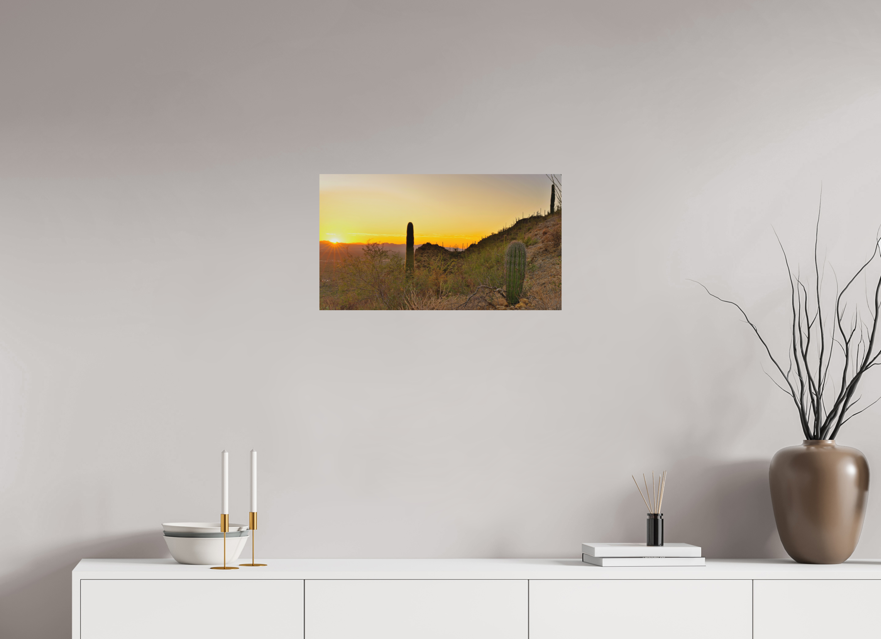 24 x 13.5″, Fuji Crystal Archive, matte Saguaro National Park Sunset